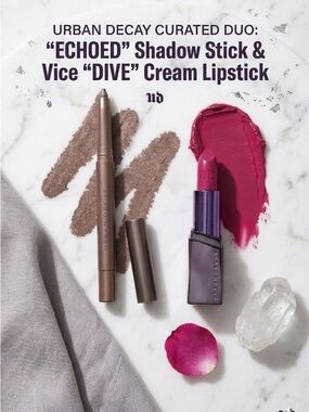 Urban Decay Curated Duo: Vice Cream Lipstick DIVE & ECHOED 24/7 Shadow Stick